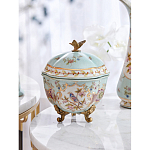 Шкатулка голубого цвета с цветочными орнаментами Blue Garden варинант исполнения - 7 | Loft Concept в Саратове