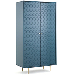 Шкаф двухдверный Scale Ornament Blue Wardrobe варинант исполнения - 2 | Loft Concept в Саратове
