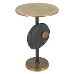 Столик приставной с абстрактным основанием и акцентом в виде золотистого диска Heavenly Space варинант исполнения - 3 | Loft Concept в Саратове