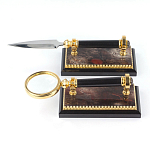 Настольный письменный набор из яшмы и долерита с декором Двуглавый орел Manager Organizer варинант исполнения - 5 | Loft Concept в Саратове