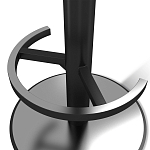 Барный стул вращающийся со спинкой и подлокотниками Douglas Rhombus Черный Велюр варинант исполнения - 5 | Loft Concept в Саратове