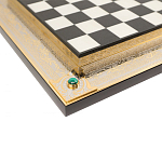 Шахматы из бронзы и натуральных камней Долерит и Мрамор с гравировкой Decorative Thematic Chess варинант исполнения - 4 | Loft Concept в Саратове