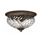 Потолочный светильник с чашеобразным плафоном из толстого волнообразного стекла и широким узорчатым основанием Hinkley варинант исполнения - 1 | Loft Concept в Саратове