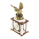 Часы настольные из натурального камня с декором в виде орла Eagle Stone Clock варинант исполнения - 2 | Loft Concept в Саратове
