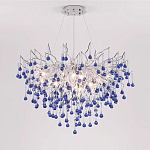 Люстра с синими стеклянными подвесками в форме капель FAIRYTREE Light варинант исполнения - 1 | Loft Concept в Саратове