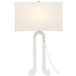 Настольная лампа на арочном корпусе с прямоугольным абажуром One Piece Support варинант исполнения - 2 | Loft Concept в Саратове