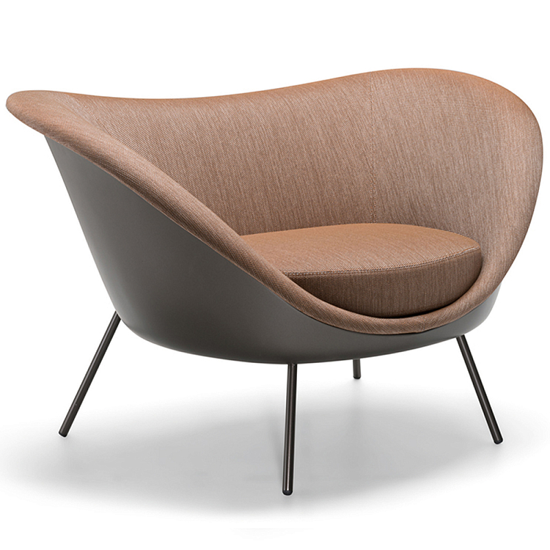 Дизайнерское уличное кресло Gio Ponti D.154.2 Armchair Коричневый Черный Дизайнерское уличное кресло Gio Ponti D.154.2 Armchair Коричневый Черный в Саратове | Loft Concept