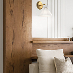 Бра с белым конусным плафоном из стекла Alora Mood варинант исполнения - 9 | Loft Concept в Саратове