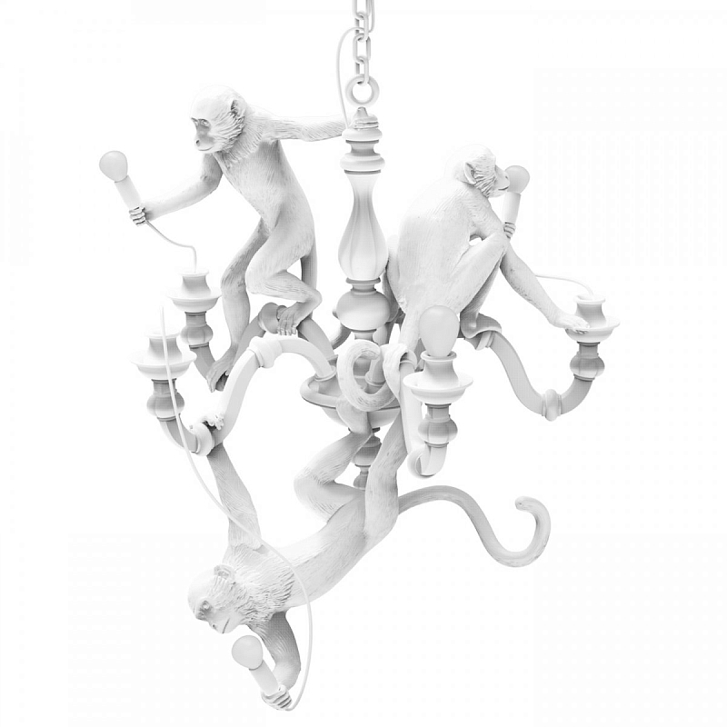 Люстра Seletti Monkey Chandelier White Белый Люстра Seletti Monkey Chandelier White Белый в Саратове | Loft Concept