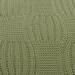 Подушка из хлопка рельефной вязки зеленого цвета Eden Line варинант исполнения - 3 | Loft Concept в Саратове