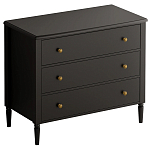 Комод с 3 ящиками Blues Black варинант исполнения - 1 | Loft Concept в Саратове