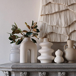 Светло-Бежевое Панно из нитей White Landscape Wall Hanging варинант исполнения - 2 | Loft Concept в Саратове