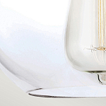 Подвесной светильник цвета никель с прозрачным стеклянным плафоном на цепи Feiss варинант исполнения - 10 | Loft Concept в Саратове