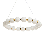 Люстра круглая с матовыми белыми шарами PEARLS Suspension варинант исполнения - 1 | Loft Concept в Саратове