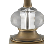 Настольная лампа с хрустальным шаром на корпусе и высоким тканевым абажуром Prism Rod варинант исполнения - 1 | Loft Concept в Саратове