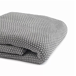 Плед из хлопка серого цвета Waffle Comfort варинант исполнения - 2 | Loft Concept в Саратове