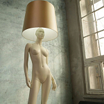 Лампа MANNEQUIN LAMP с абажуром изгибы тела варинант исполнения - 7 | Loft Concept в Саратове