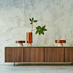 Высокая чаша из янтарного стекла Amber Marble Vase варинант исполнения - 4 | Loft Concept в Саратове