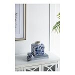Ваза с крышкой в китайском стиле Oriental Blue & White Ornament Vases варинант исполнения - 3 | Loft Concept в Саратове