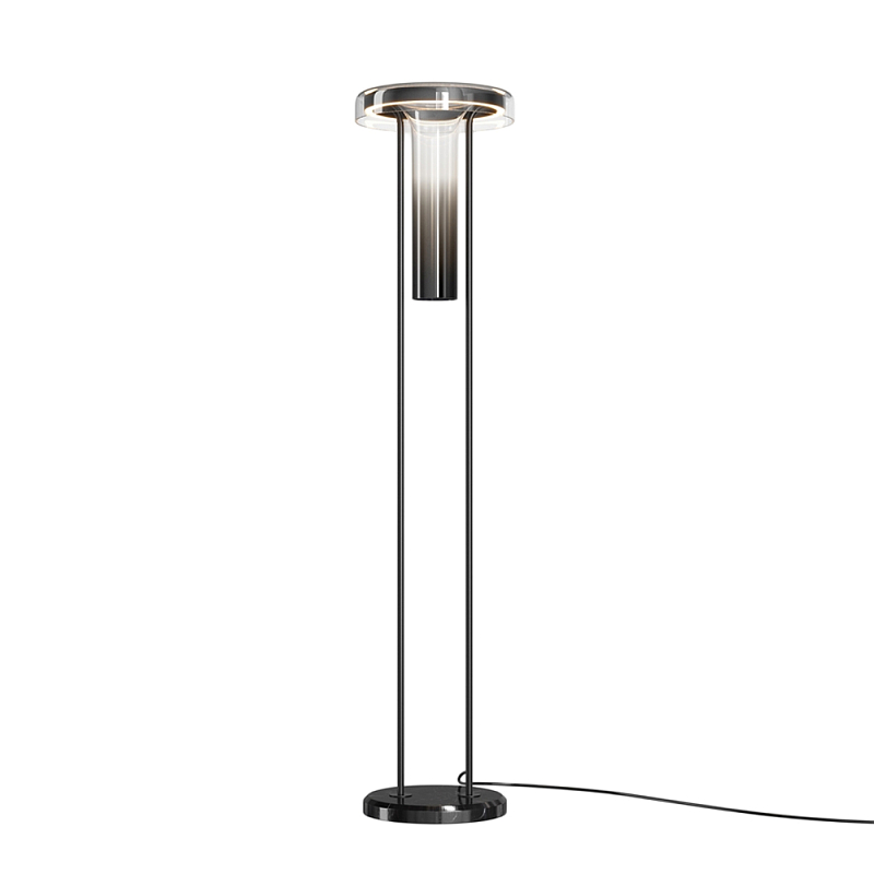 Напольный торшер светодионый Ikebana Black 3000К 24Вт Черный Дымчатый (Smoke) в Саратове | Loft Concept 