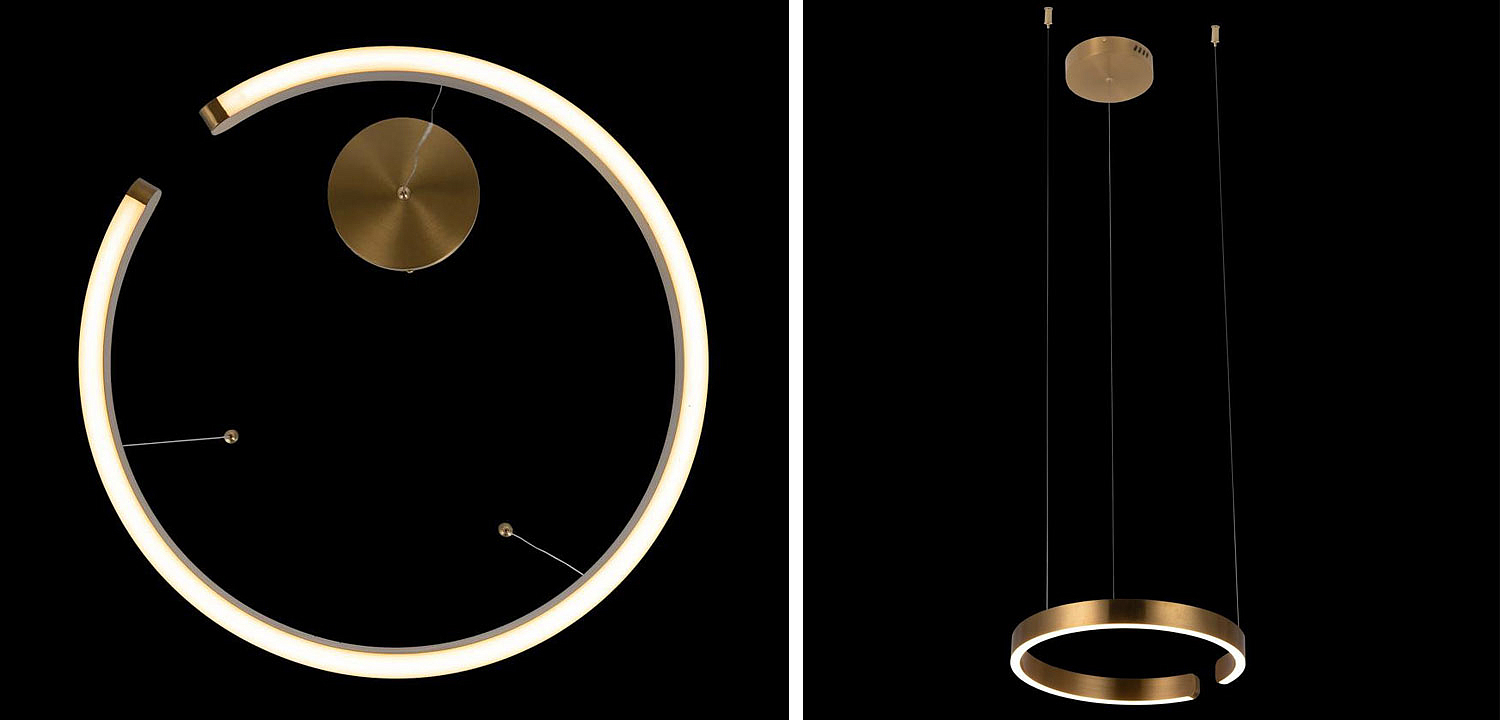 Подвесной светильник Half Ring brass 40 Подвесной светильник Half Ring brass 40 - Loft-Concept в Саратове