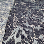 Мебельная ткань Вышивка темно-серый цвет 130 см T2-40 варинант исполнения - 1 | Loft Concept в Саратове