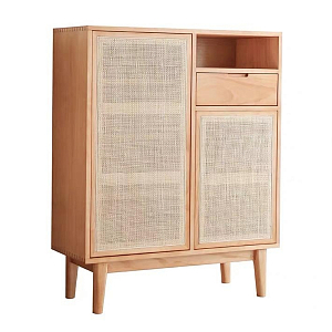 Комод с плетеными дверками и открытой нишей с ящиком Dora Sideboard