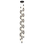 Подвесной светильник светодиодный с белыми сферическими плафонами и декоративными элементами в виде черной сетки HANDLE GRAPE варинант исполнения - 4 | Loft Concept в Саратове