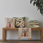 Подушка с цветочным принтом и кисточками Blooming Elegance Daisy варинант исполнения - 9 | Loft Concept в Саратове