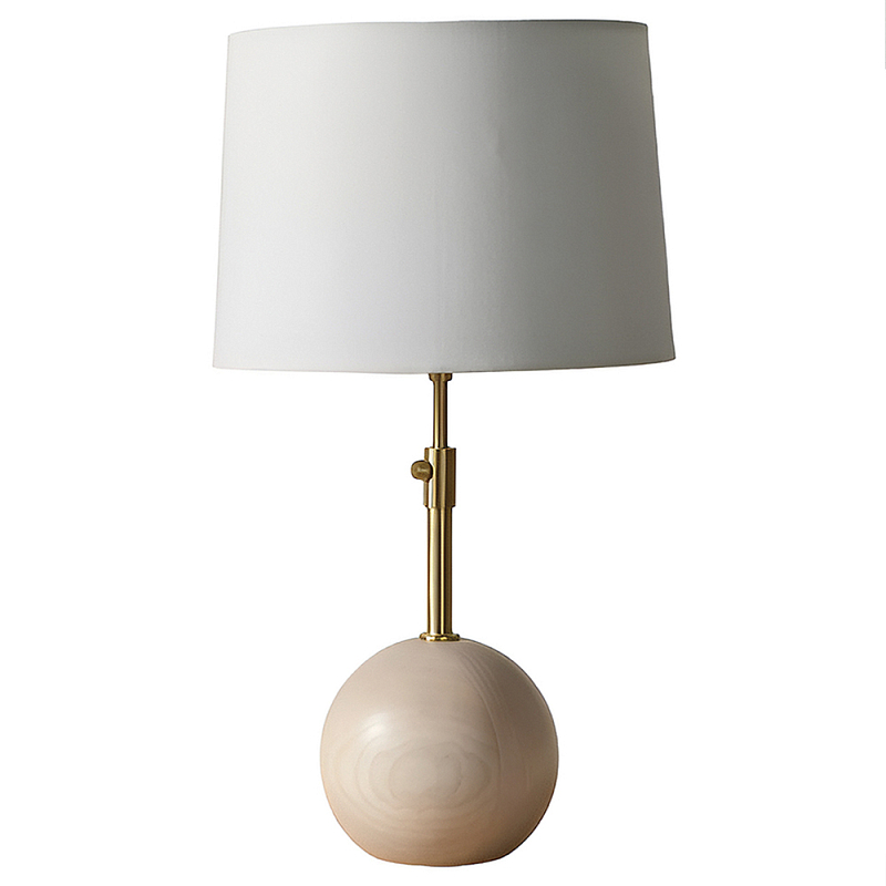 Настольная лампа на круглом основании из дерева Table Lamp Wood Латунь Белый Бежевый Черный Настольная лампа на круглом основании из дерева Table Lamp Wood Латунь Белый Бежевый Черный в Саратове | Loft Concept