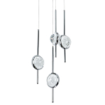 Люстра с 4-мя плафонами из хрустального шара Crystal Bubbles Chrome Hanging Lamp варинант исполнения - 2 | Loft Concept в Саратове