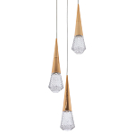 Подвесной светильник капли Acrylic Droplet Trio Gold Hanging Lamp варинант исполнения - 1 | Loft Concept в Саратове