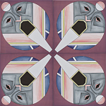 Плитка дизайнерская с узором Маска варинант исполнения - 3 | Loft Concept в Саратове