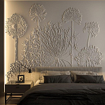 Барельеф DANDELIONS варинант исполнения - 1 | Loft Concept в Саратове