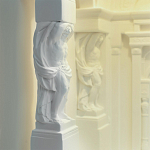 Встраиваемый в стену гипсовый светильник под покраску с колоннами и арками в античном стиле Antiquity Athena варинант исполнения - 13 | Loft Concept в Саратове