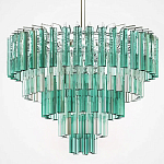 Дизайнерская люстра AQUA Blue Lagoon бирюзовое стекло несколько ярусов варинант исполнения - 1 | Loft Concept в Саратове