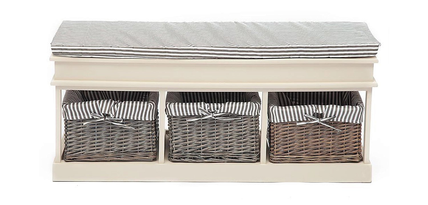 Тумба для обуви Provence Butter White 3 Boxes Тумба для обуви Provence Butter White 3 Boxes - Loft-Concept в Саратове
