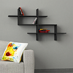Полка фигурная подвесная цвета антрацит HALIC BOOKCASE ANTHRACITE варинант исполнения - 1 | Loft Concept в Саратове