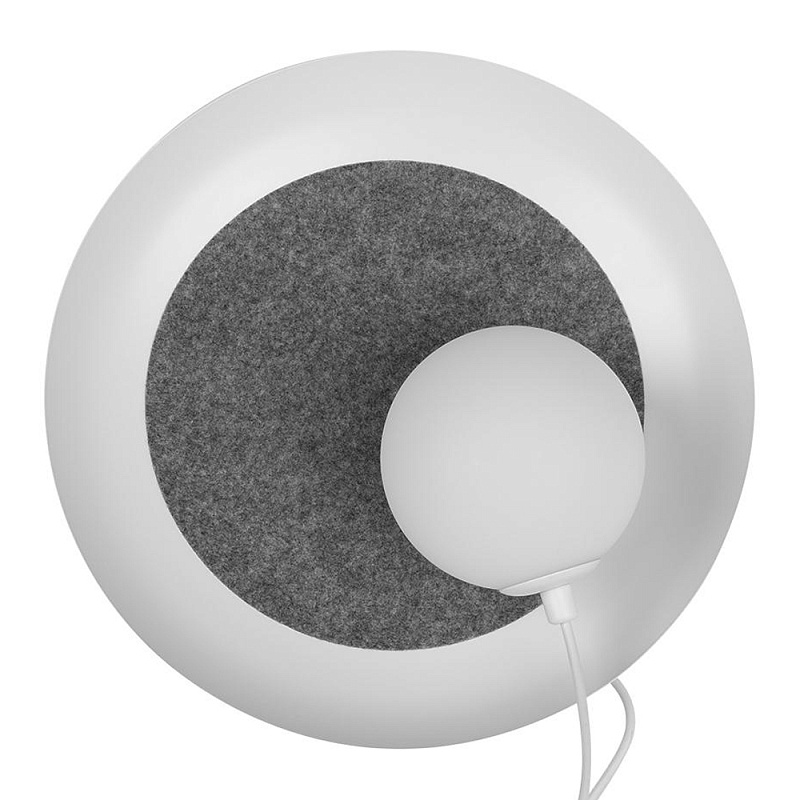 Бра круглое с белым матовым плафоном шарообразной формы Margott Lighting Черный Белый Серый Бра круглое с белым матовым плафоном шарообразной формы Margott Lighting Черный Белый Серый в Саратове | Loft Concept