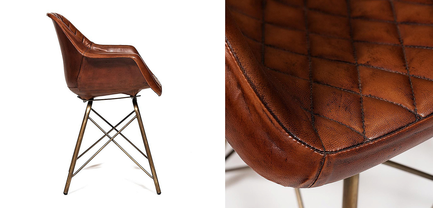 Кресло Leather Industrial armchair Кресло Leather Industrial armchair - Loft-Concept в Саратове