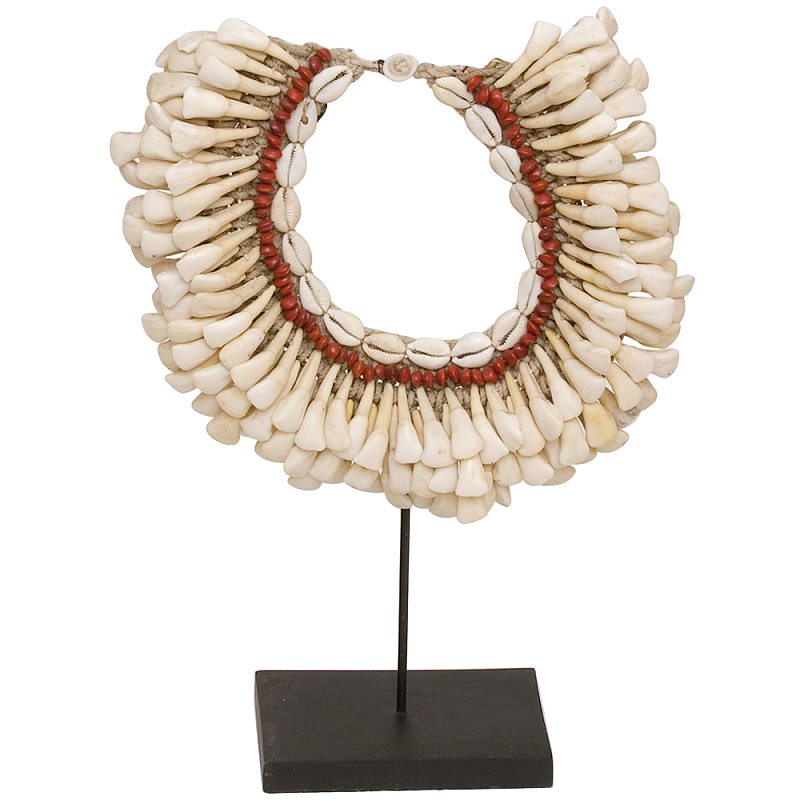 Этническое ожерелье на подставке Aboriginal Necklace Ethnic Бежевый Красный Коричневый в Саратове | Loft Concept 