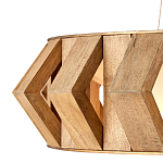 Люстра круглая из толстых деревянных реек Wooden Slats варинант исполнения - 2 | Loft Concept в Саратове