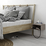 Прикроватная тумба бежево-серого цвета с откидной дверцей NORFOLK NIGHTSTAND LIGHT MOCHA варинант исполнения - 2 | Loft Concept в Саратове