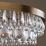 Люстра круглая с подвесками в форме стеклянных капель Glass Rain варинант исполнения - 4 | Loft Concept в Саратове