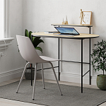 Стол письменный овальной формы с полкой LOUB WORKING TABLE BLACK OAK варинант исполнения - 3 | Loft Concept в Саратове