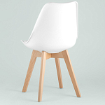 Стул с основой из пластика и мягким сиденьем Arvika White варинант исполнения - 4 | Loft Concept в Саратове