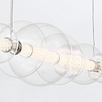 Подвесной светильник линейный с прозрачными стеклянными шарами разного диаметра Eurofase варинант исполнения - 8 | Loft Concept в Саратове