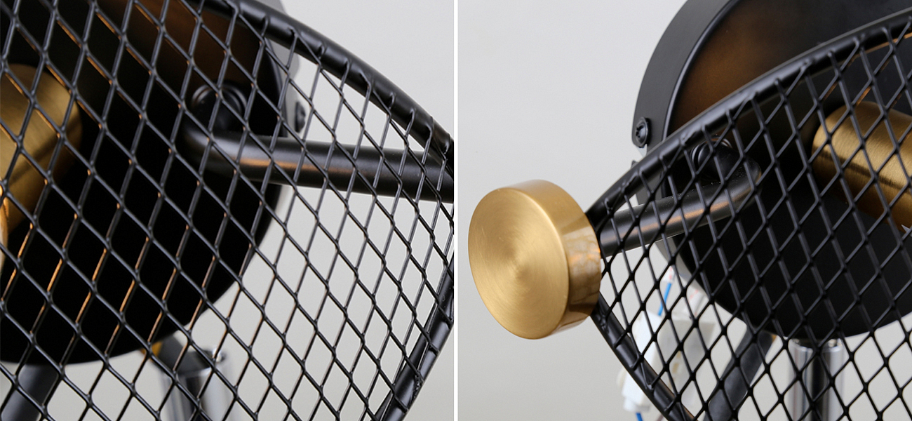 Черное бра с латунными вставками Mosquitoes Caster Черное бра с латунными вставками Mosquitoes Caster - Loft-Concept в Саратове
