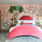 Обои ручная роспись Amazonia Florence Pink dyed silk варинант исполнения - 3 | Loft Concept в Саратове