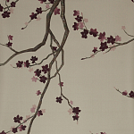 Обои ручная роспись Cherry Tree Special Colourway on Icefield dyed silk варинант исполнения - 1 | Loft Concept в Саратове